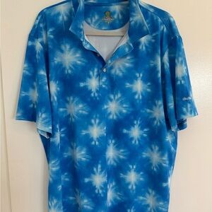 Chubbies Vibrant Blue and White Polo Shirt
